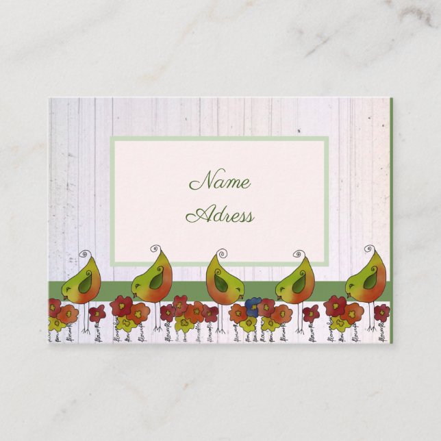 Vogelborte Visitkort (Framsida)