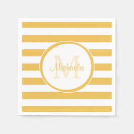 Vogue Bright Gult Rugby Rand och Party Namn Pappersservett