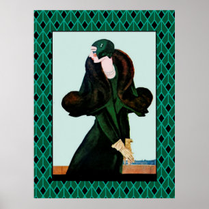 Vogue Cover Vintage Art Deco Poster