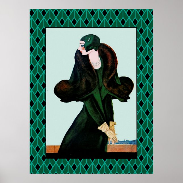 Vogue Cover Vintage Art Deco Poster (Framsidan)