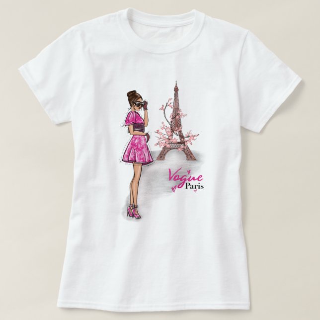 Vogue Paris Stil T Shirt (Design framsida)