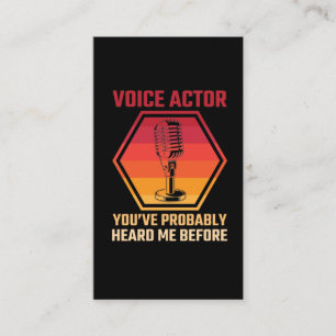 Voice Actor-filmens mikrofonhögtalare Visitkort
