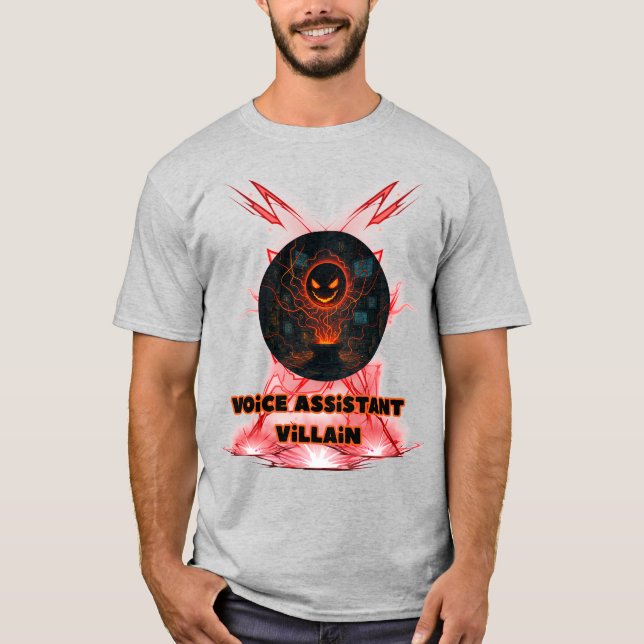 Voice Assistant Villain T Shirt (Framsida)