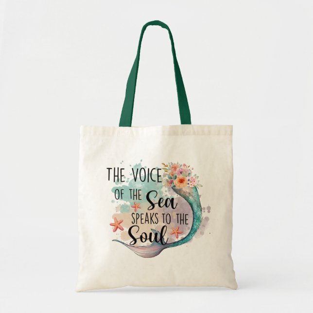Voice of the sea Sjöjungfru Quote Tygkasse (Framsidan)