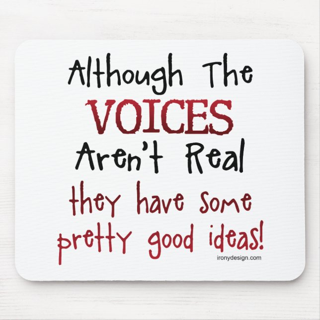 Voices är inte det verkliga roliga ordstävet musmatta (Framsidan)