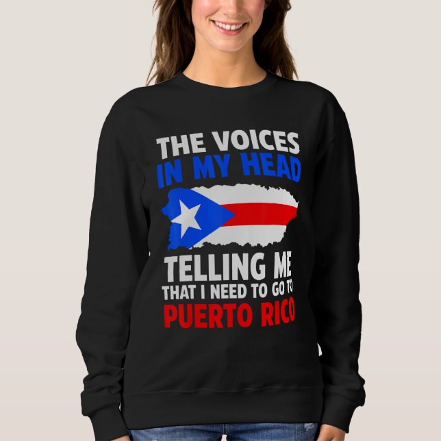 voices in head telling Puerto rico Puerto rican Pu T Shirt (Framsida)
