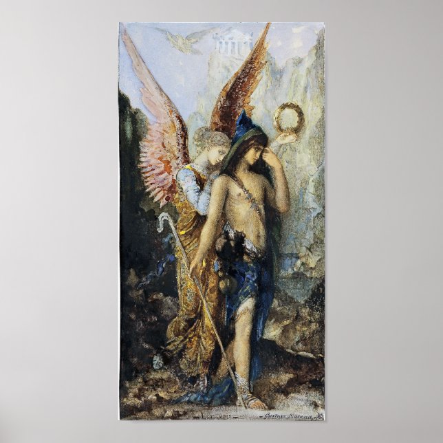 Voices Watercolor av Gustave Moreau Poster (Framsidan)