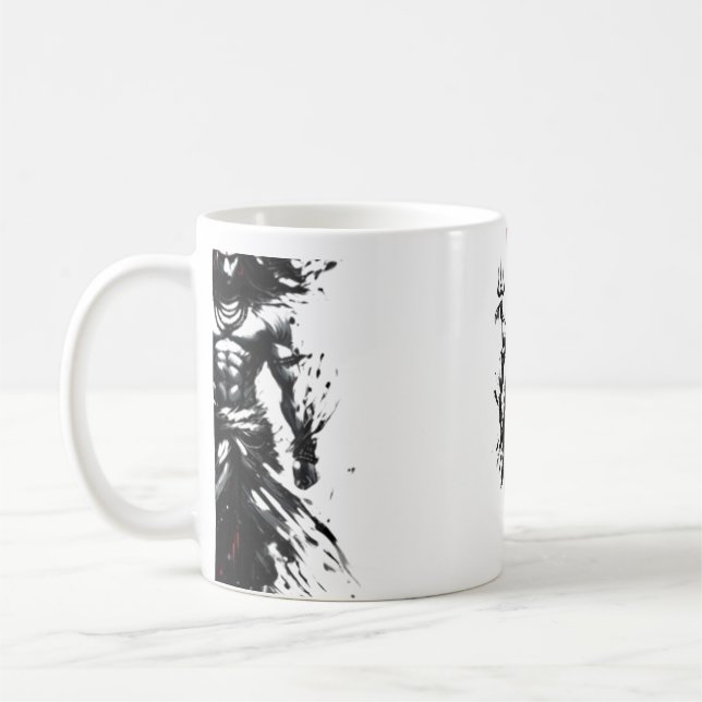 Void-Born Mahadev Den Blodröda Axeln När Tystnad T Kaffemugg (Vänster)