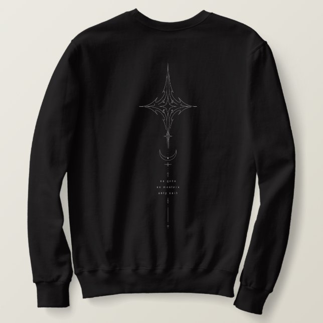 Void Folklore Celestial Gothic Grafik Lång Ärmad Tröja (Design baksida)