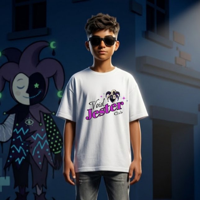 Void Jester Club – Leende Kaos-Narr T-Shirt (Skapare uppladdad)