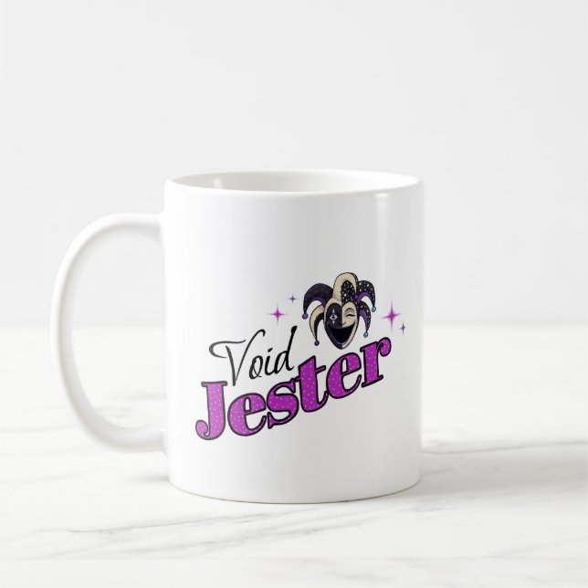 Void Jester Club – Leende Kaosnarr Kaffemugg (Vänster)