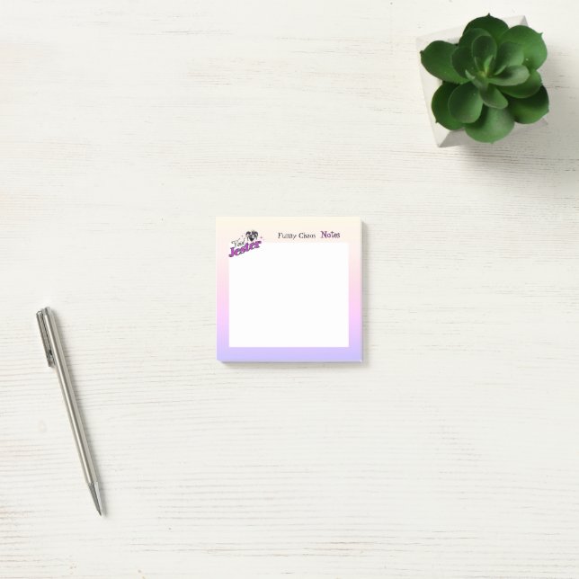 Void Jester Club – Leende Kaosnarr Post-it Block (Kontor)