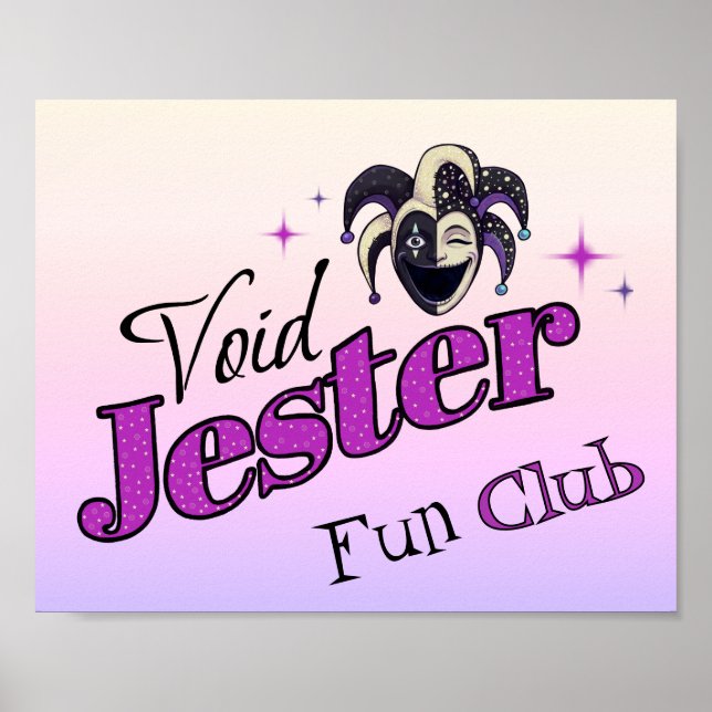 Void Jester Club – Leende Kaosnarr Poster (Framsidan)