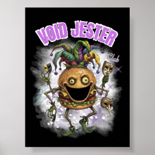 Void Jester Club - vän Burger mörk Poster