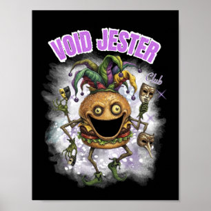 Void Jester Club - vän Burger mörk Poster