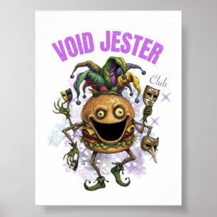 Void Jester Club - vän Burger Poster