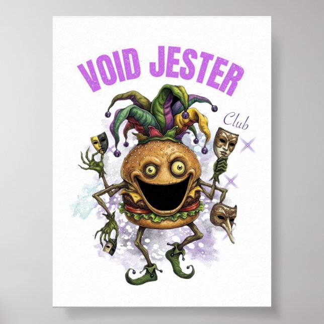 Void Jester Club - vän Burger Poster (Framsidan)