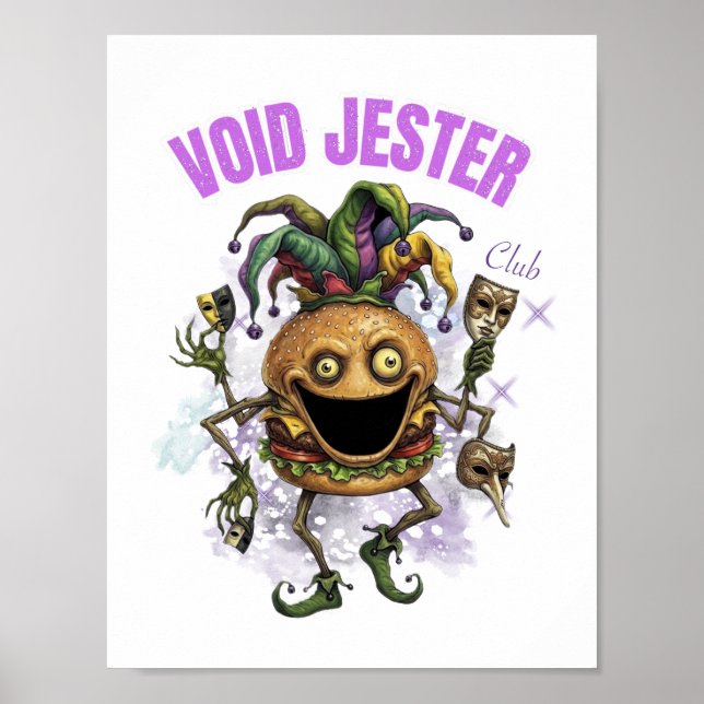 Void Jester Club - vän Burger Poster (Framsidan)