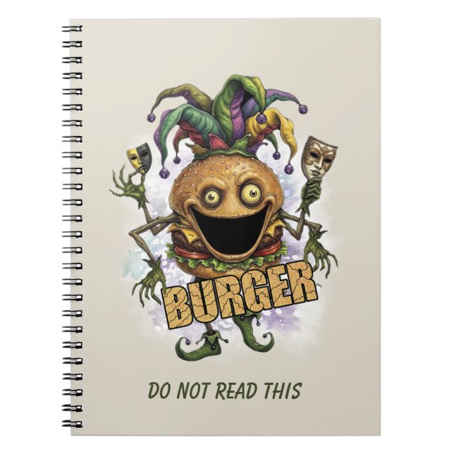 Void Jester Friend Burger Anteckningsbok (Framsidan)