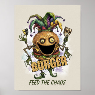 Void Jester Friend Burger Poster