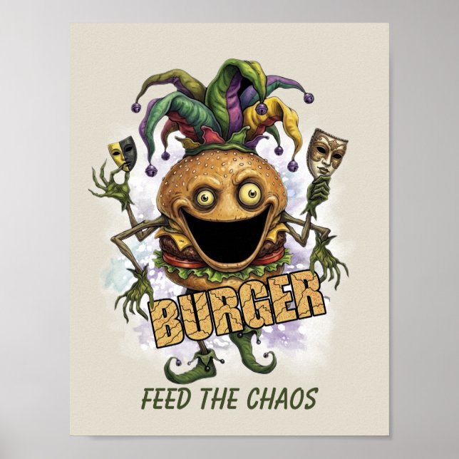 Void Jester Friend Burger Poster (Framsidan)