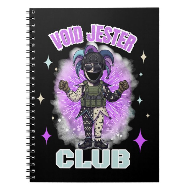 Void Jester Vän Befälhavare Mörk Anteckningsbok (Framsidan)