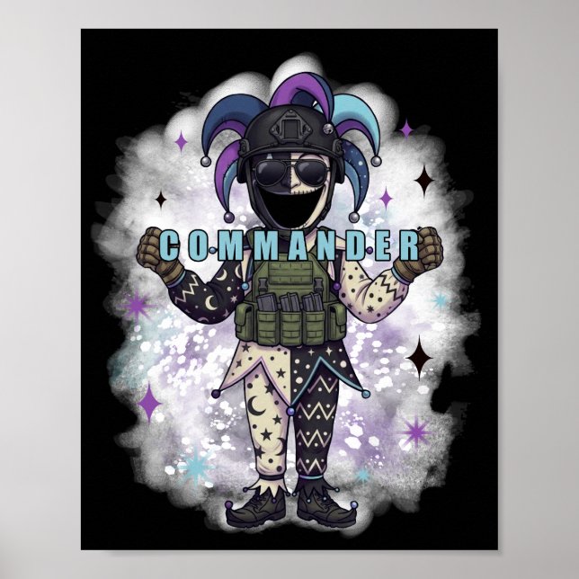 Void Jester Vän Befälhavare Mörk Poster (Framsidan)