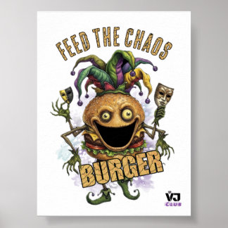 Void Jester Vän Burger vit Poster
