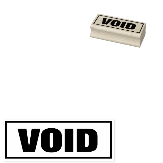 VOID kontorsstämpel med fyrkantig kantdesign Stämpel (Stämplad)