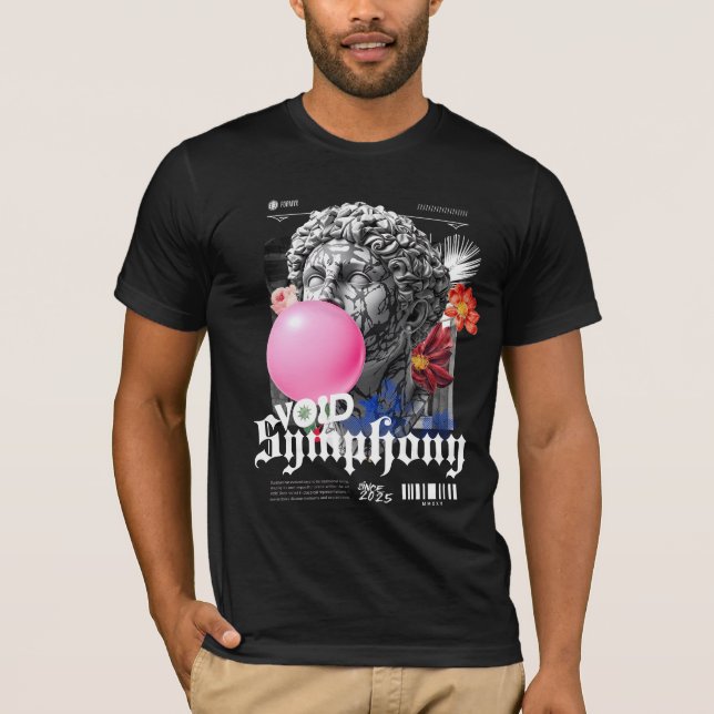Void Symphony - Modern Art with Classical Twist T Shirt (Framsida)