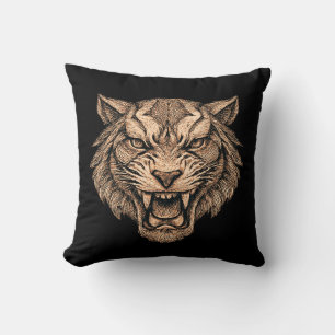 Void Tiger Abstrakt Kraftsymbol Djärv Styrka Kudde