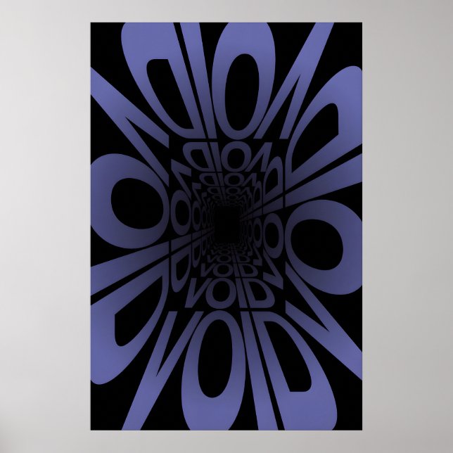 VOID Typografi Affisch Surreal Svart och Lila (Framsidan)