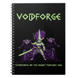 Voidforge "Ångerfulla Enheten" Mörk Fantasy Pixel  Anteckningsbok