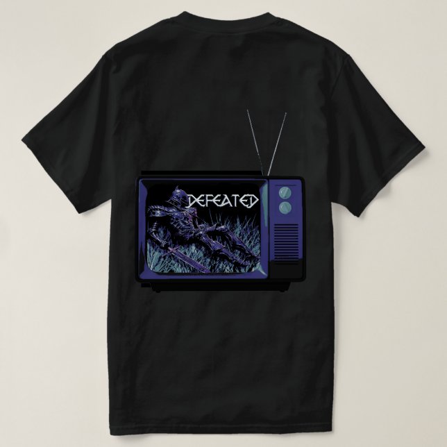 VoidForge "Besegrad" Retro TV Mörk Fantasy Grafik T Shirt (Design baksida)