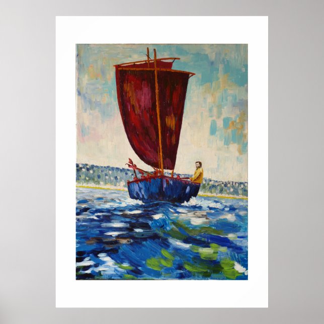 voilier Tradinel au stor de l'Ecosse Poster (Framsidan)