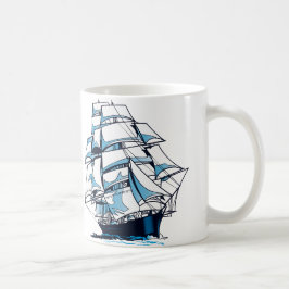 Voiliers à plusieurs mâts. kaffemugg