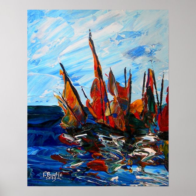 Voiliers au port a bainet 2009 poster (Framsidan)