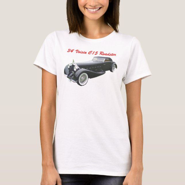 Voisin C15 Roadster 1934 T Shirt (Framsida)