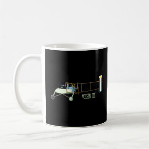 Voisin III Fransk Ww1 Pusher-flygplansdiag Kaffemugg