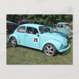 Voiture bleue vykort