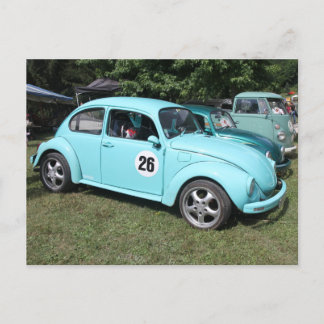 Voiture bleue vykort