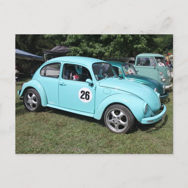 Voiture bleue vykort (Framsida)