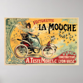 Voiturette La Mouche Automotive Vintage bil Poster