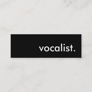 Vokalist. Mini Visitkort