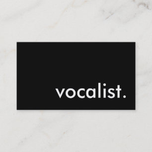 Vokalist. Visitkort