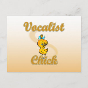 Vokalistisk Chick Vykort