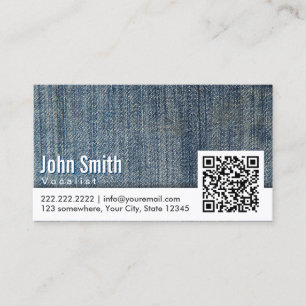 Vokalistjeans QR kodifierar Visitkort