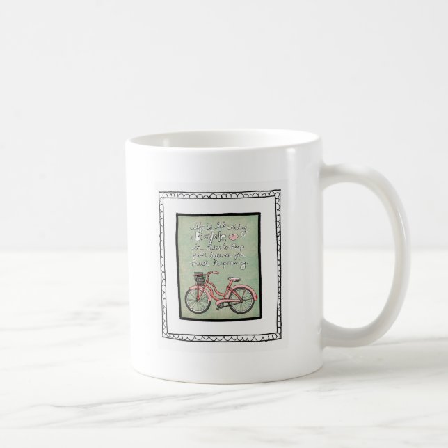 vol25--liv är likt rida en bicyle kaffemugg (Höger)