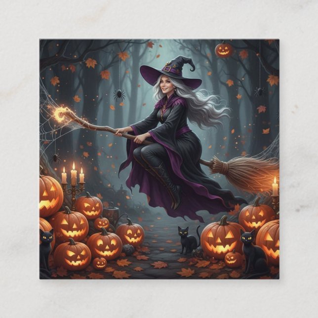 Vol Nocturne Ensorcelé Fyrkantigt Visitkort (Framsida)