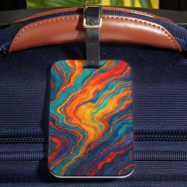 Volcanic Color Flow Texture Bagagebricka (Framsida Insitu 2)